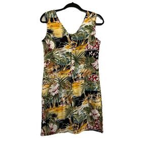 Wedding Guest Dress VTG Women’s Midi Tropical Hawaii Hula Dancers Sexy 70s 80s